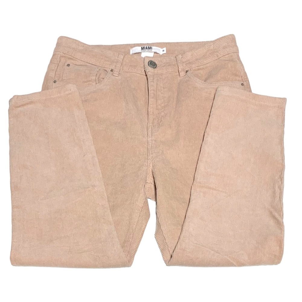 NWOT SWS Miami Blush Pink High Rise Corduroy Pants Size 11 Junior - Picture 2 of 13